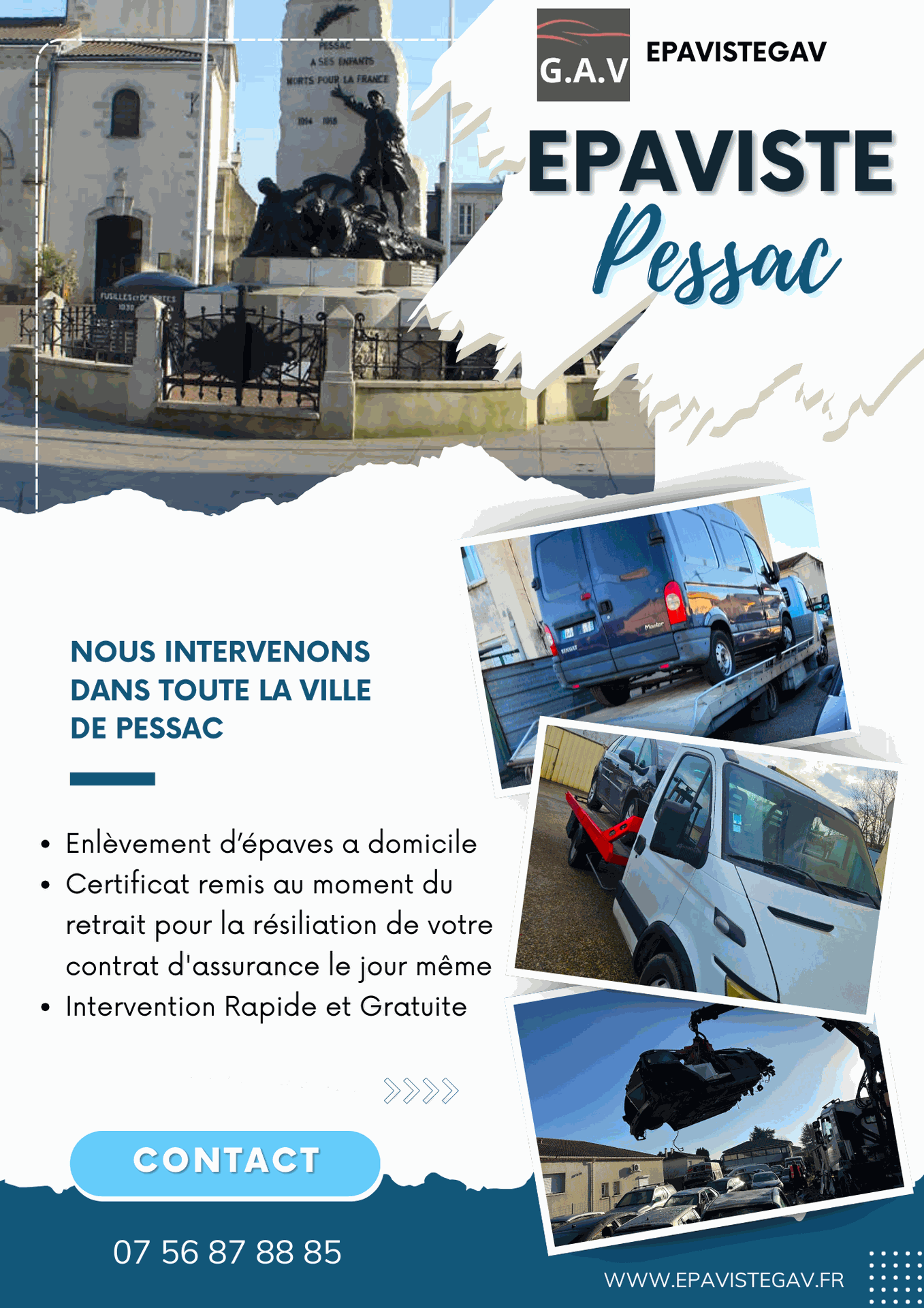 Enlèvement Pessac Epaviste Pessac