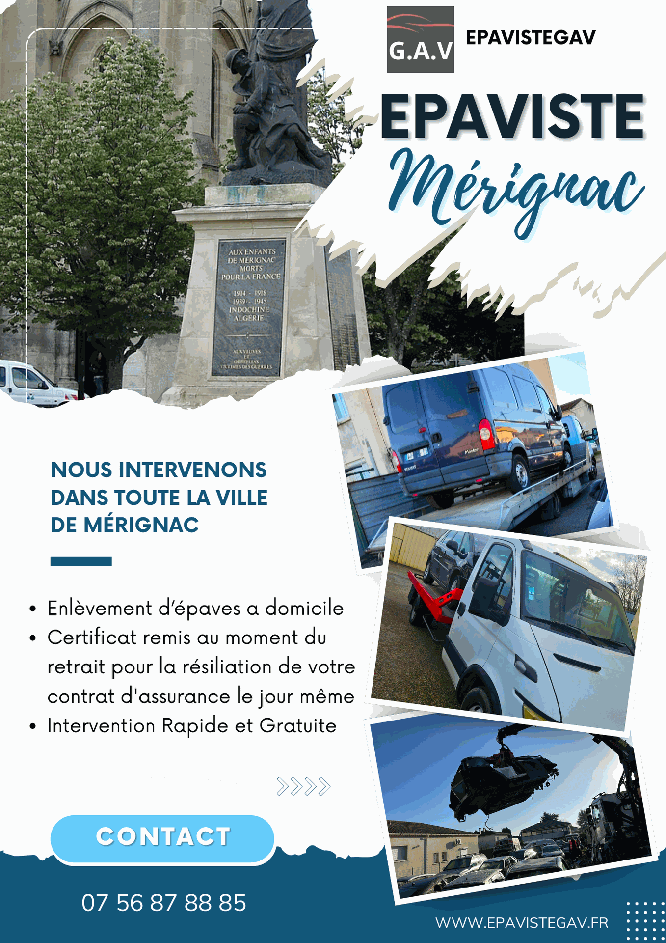 Enlèvement Mérignac Epaviste Mérignac